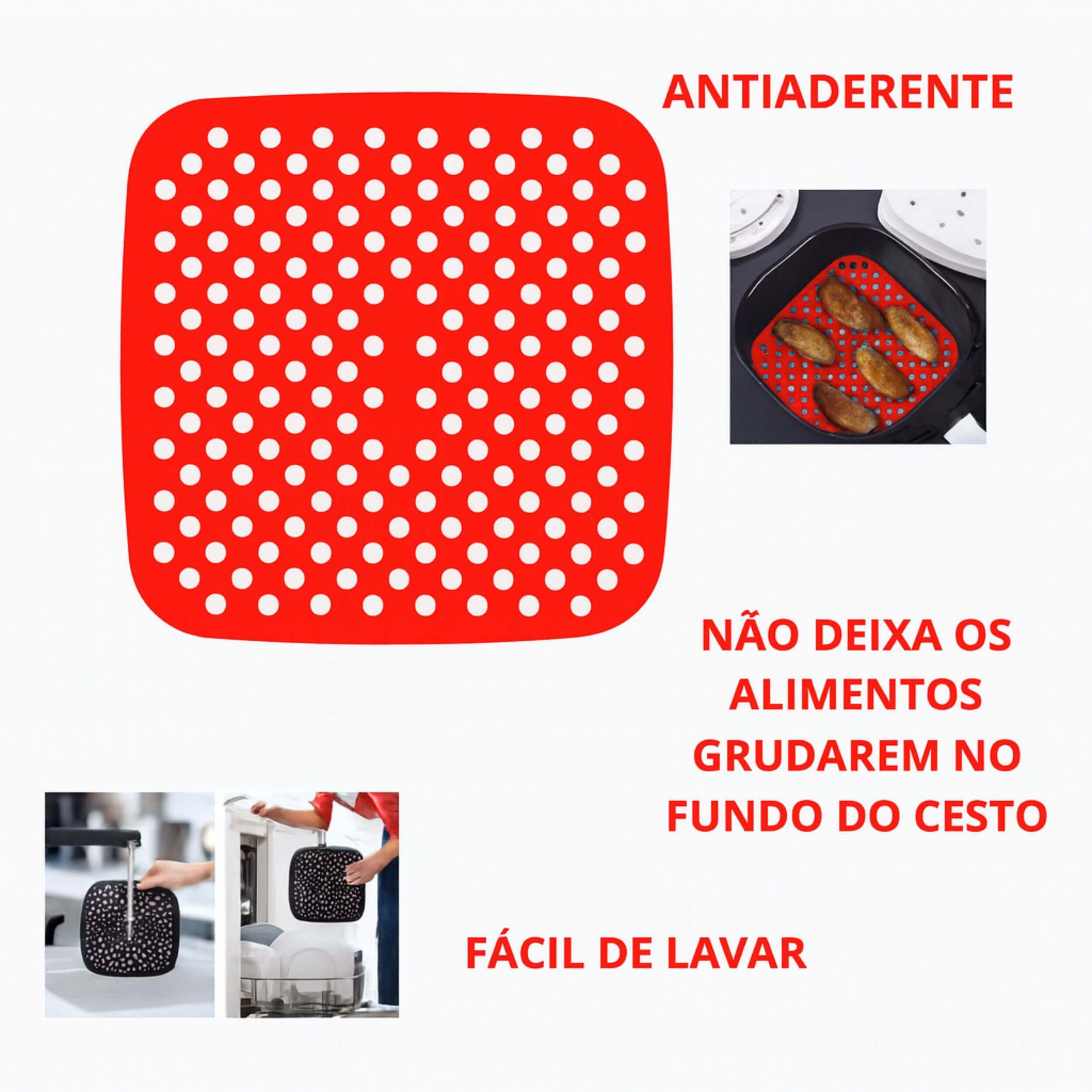 pidr-178067735 tapete forro protetor silicone para airfryer antiaderente